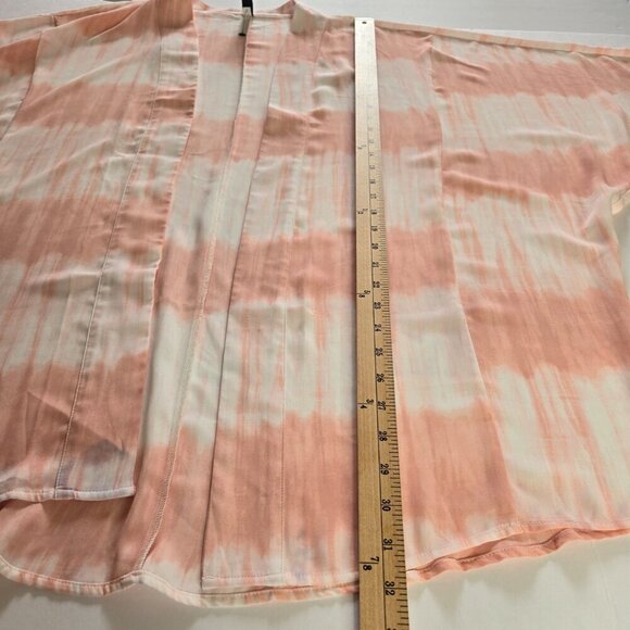 Lane Bryant Tie Dye Pink & White Open Front Kimono Top Plus Size 18/20 - Picture 7 of 12